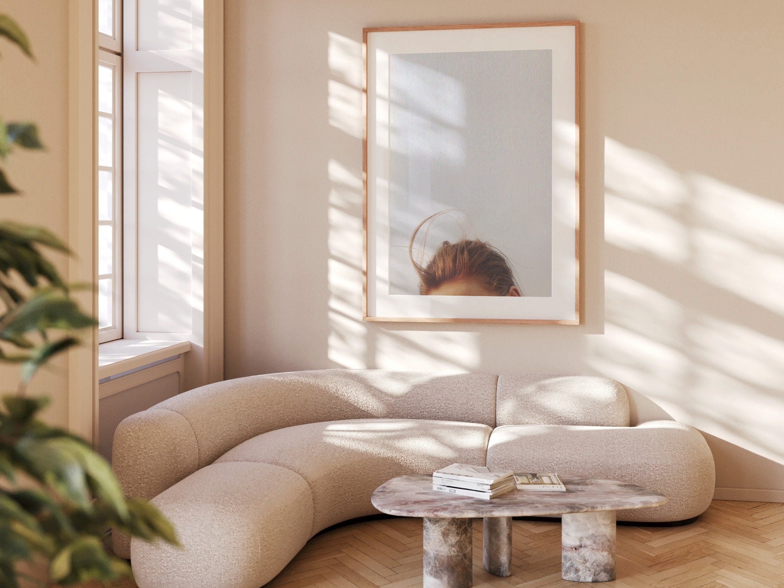 Blue Sky Woman Altered Fashion Photo - Beautiful Minimal Feminine Glitch Art For Living Room, Bedroom, Office | Untitled (253) Giclée Print