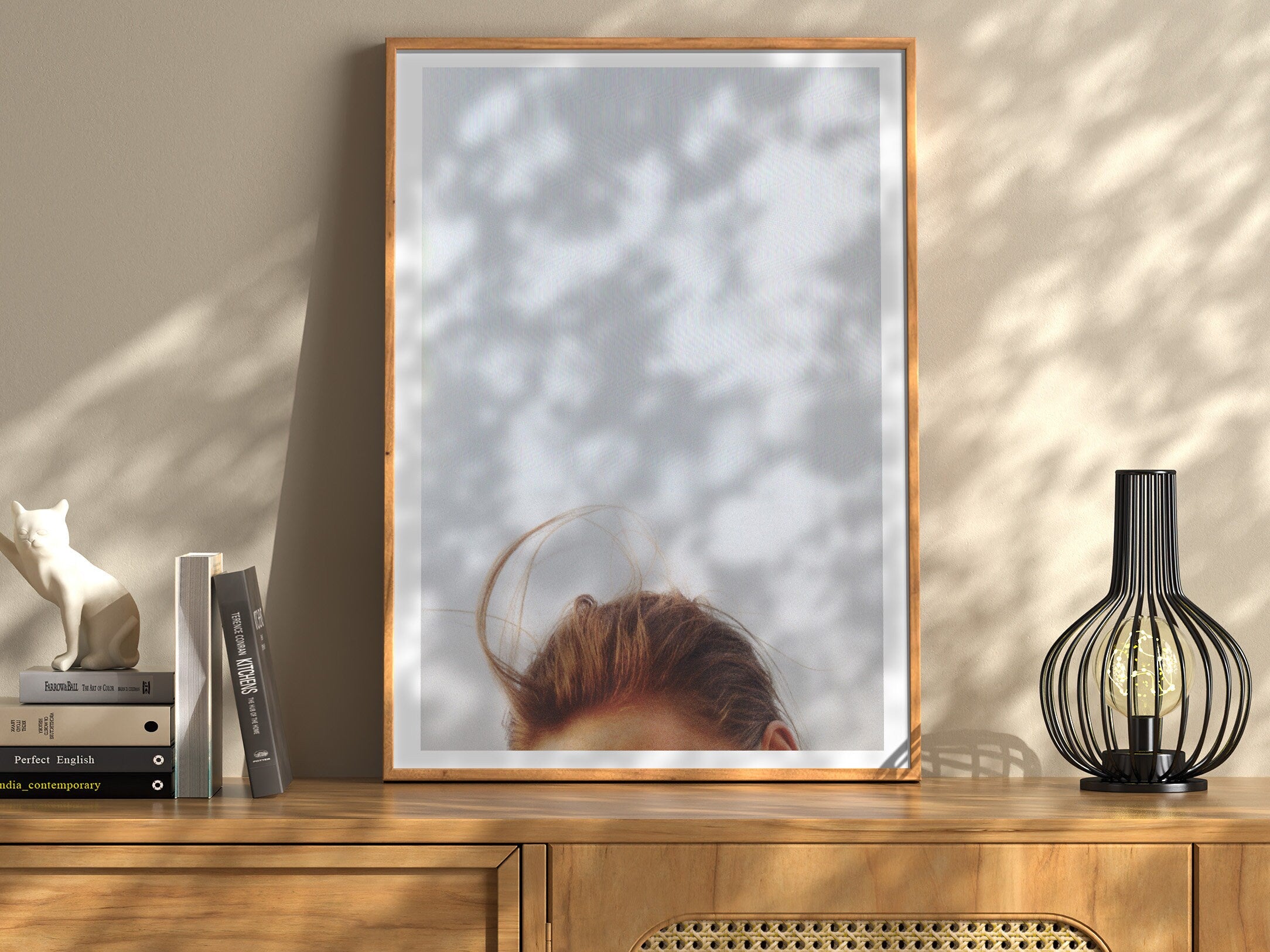 Blue Sky Woman Altered Fashion Photo - Beautiful Minimal Feminine Glitch Art For Living Room, Bedroom, Office | Untitled (253) Giclée Print