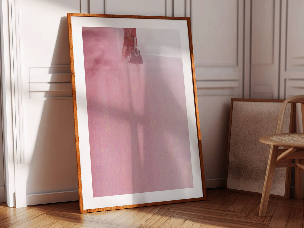 Pink Abstract Altered Fashion Photo Wall Artwork - Beautiful Minimalist Surrealist Glitch Art for Home, Office | Untitled (254) Giclée Print