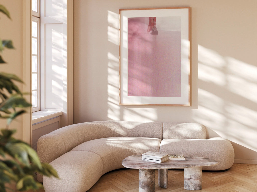 Pink Abstract Altered Fashion Photo Wall Artwork - Beautiful Minimalist Surrealist Glitch Art for Home, Office | Untitled (254) Giclée Print