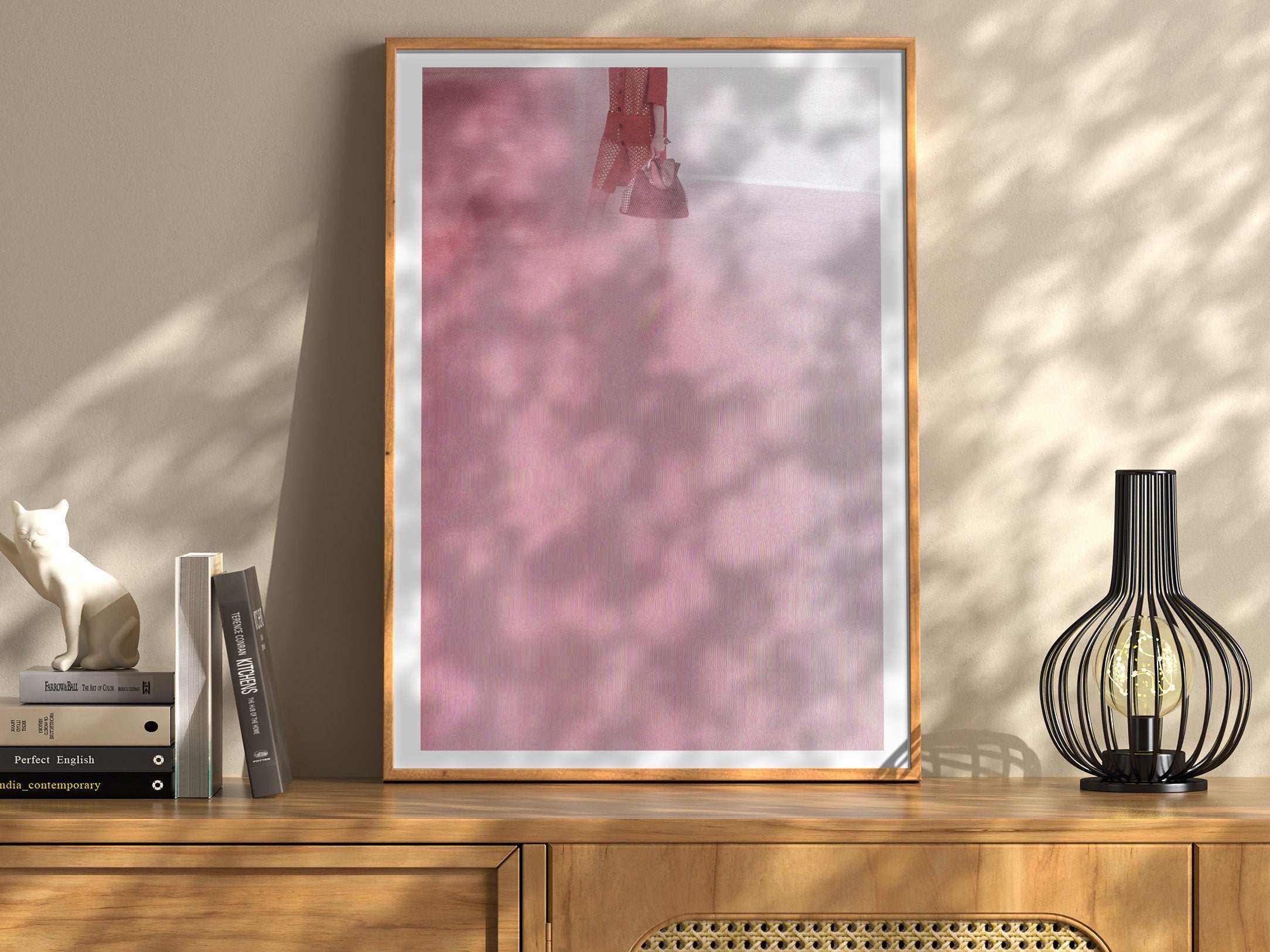 Pink Abstract Altered Fashion Photo Wall Artwork - Beautiful Minimalist Surrealist Glitch Art for Home, Office | Untitled (254) Giclée Print