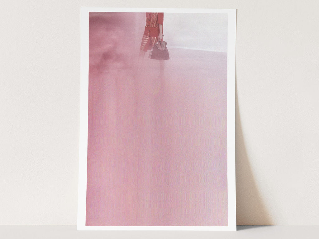 Pink Abstract Altered Fashion Photo Wall Artwork - Beautiful Minimalist Surrealist Glitch Art for Home, Office | Untitled (254) Giclée Print