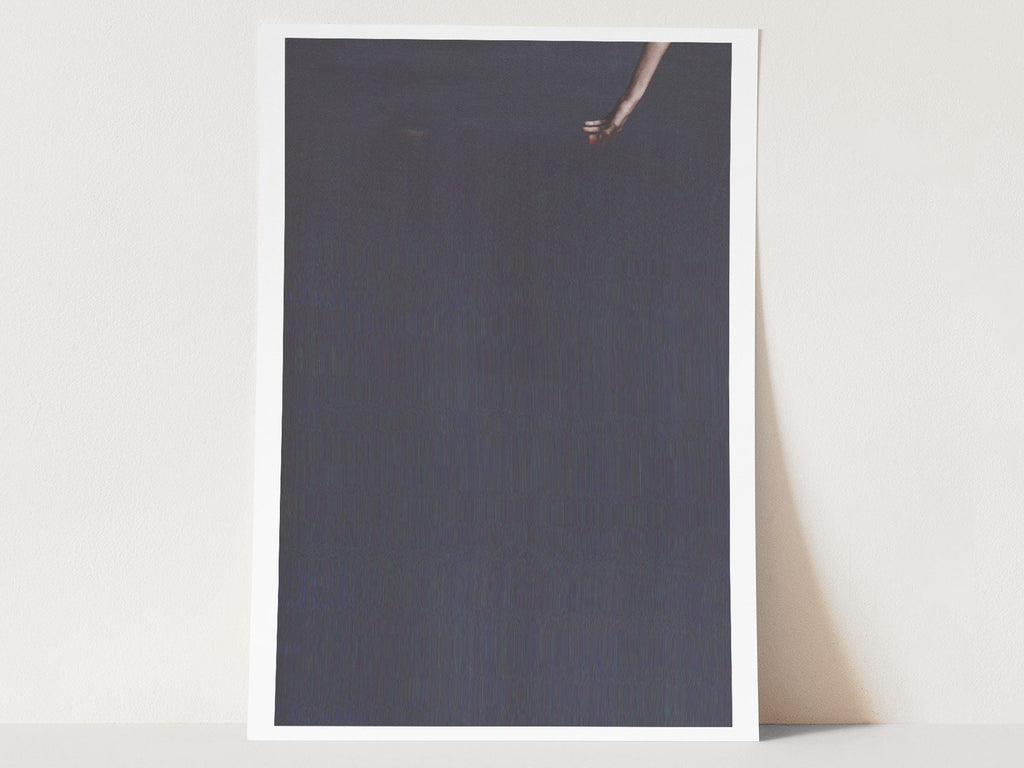 Dark Minimalist Modern Wall Art Print - Neutral Black Grey Vertical Artwork for Living Room, Bedroom, Office | Untitled (256) Giclée Print