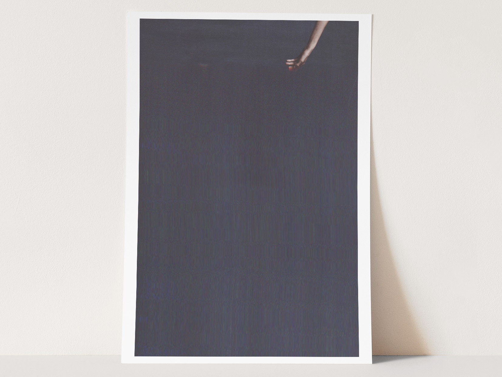 Dark Minimalist Modern Wall Art Print - Neutral Black Grey Vertical Artwork for Living Room, Bedroom, Office | Untitled (256) Giclée Print