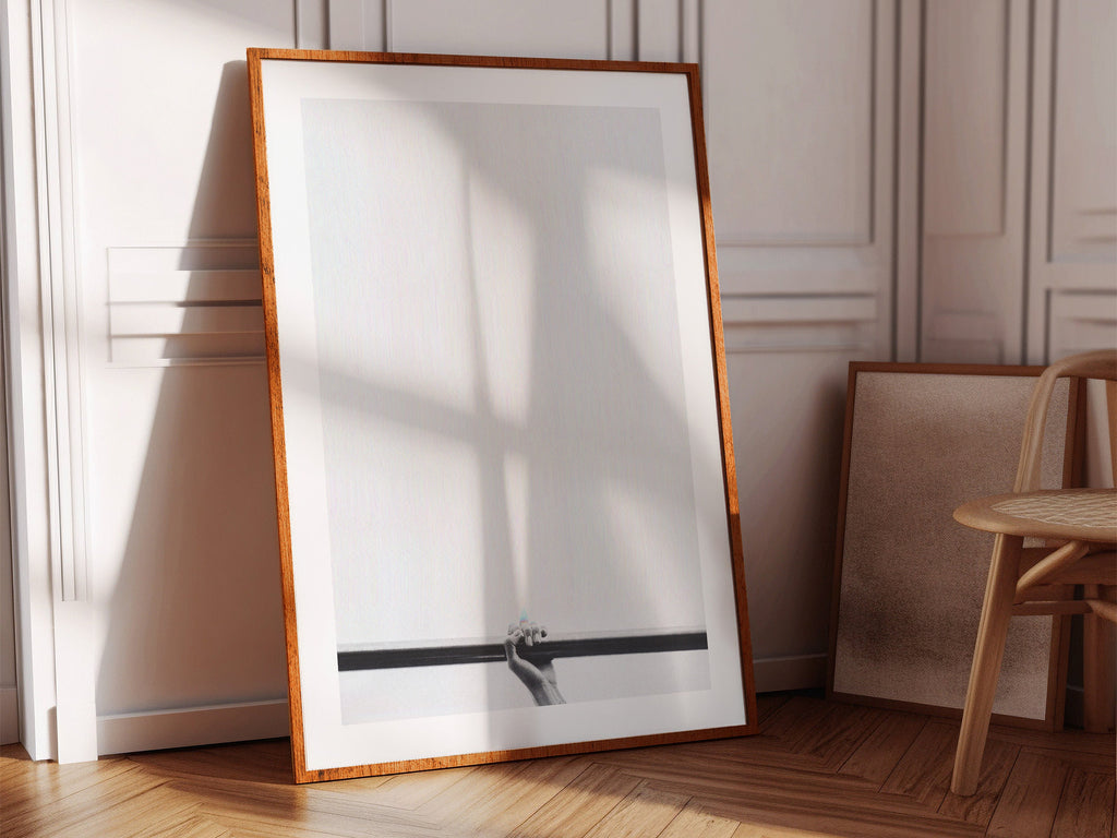 Altered Black and White Photography Print - Neutral Abstract Glitch Wall Art For Living Room, Home, Office | Untitled (257) Giclée Print