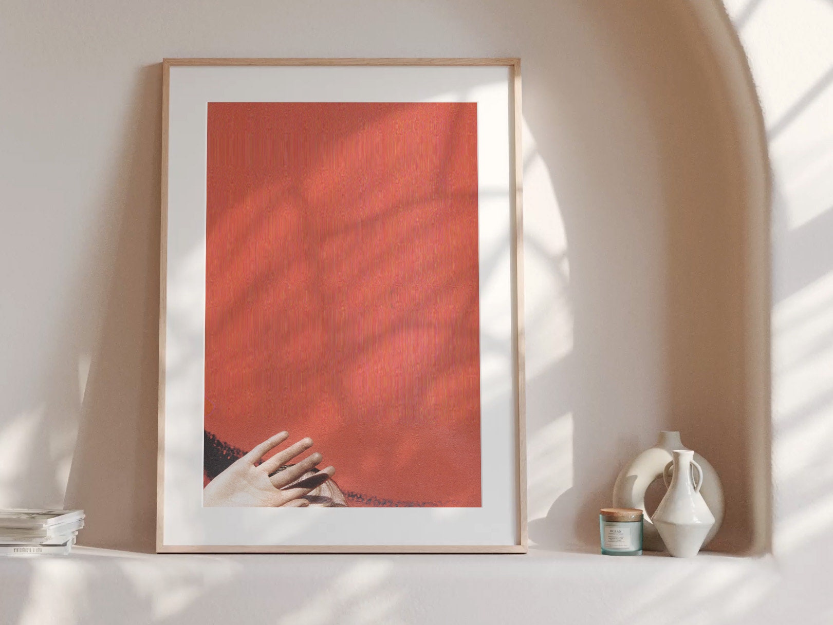 Bright Red Abstract Wall Art - Bold, Funky, Minimal Artwork for Living, Dining Room, Bedroom, Home, Office | Untitled (258) Giclée Print