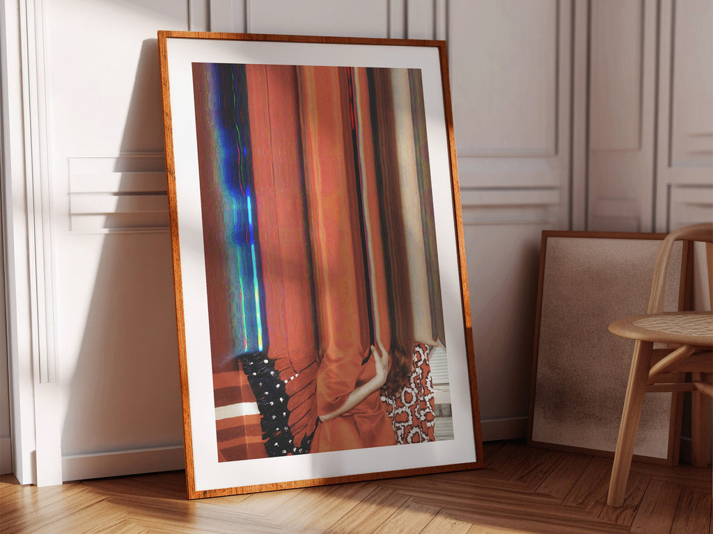 Red Orange Altered Photo Psychedelic Wall Art - Beautiful Bright Artwork for Living Room, Bedroom, Dining | Untitled (260) Giclée Print