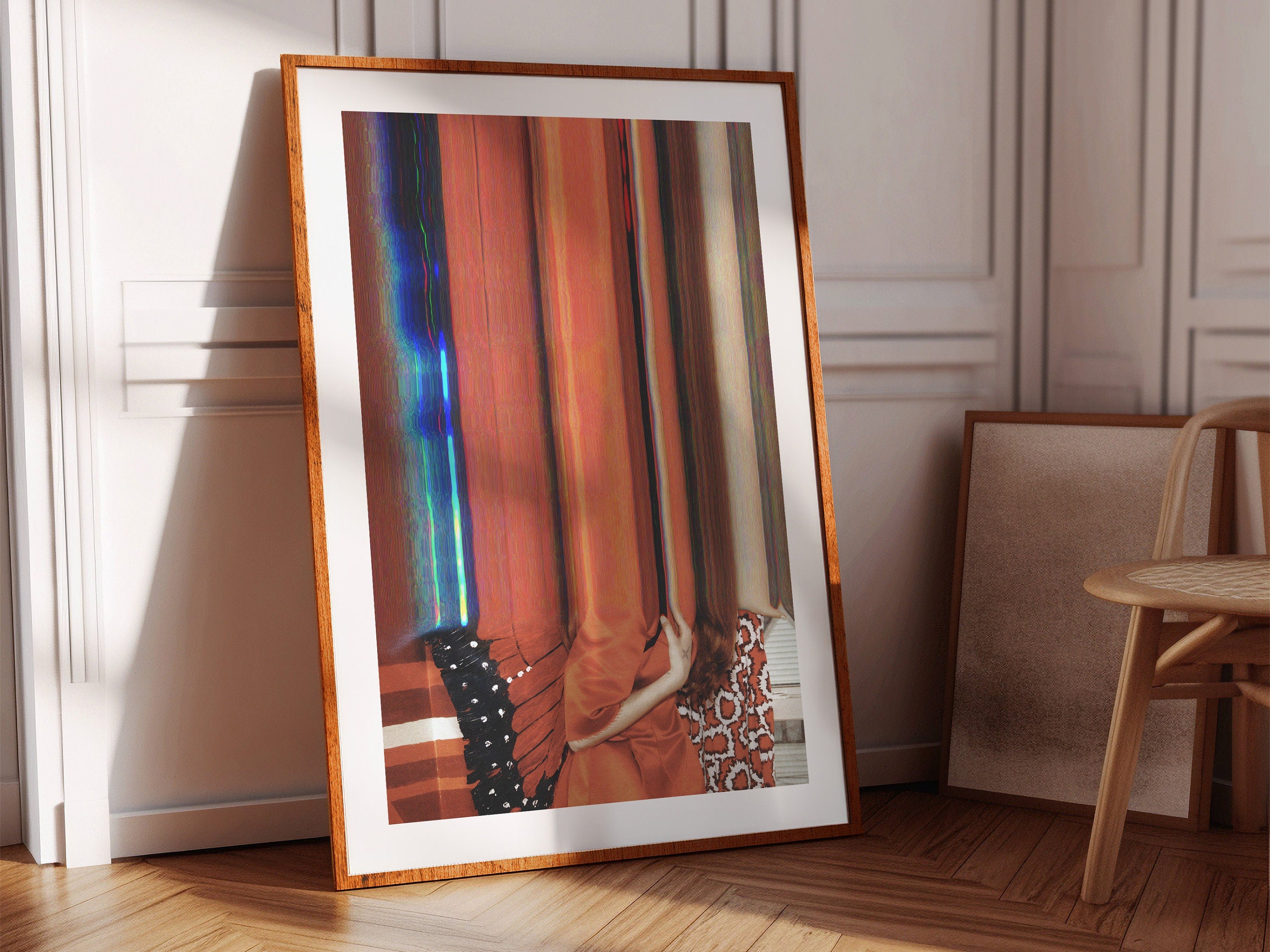 Red Orange Altered Photo Psychedelic Wall Art - Beautiful Bright Artwork for Living Room, Bedroom, Dining | Untitled (260) Giclée Print