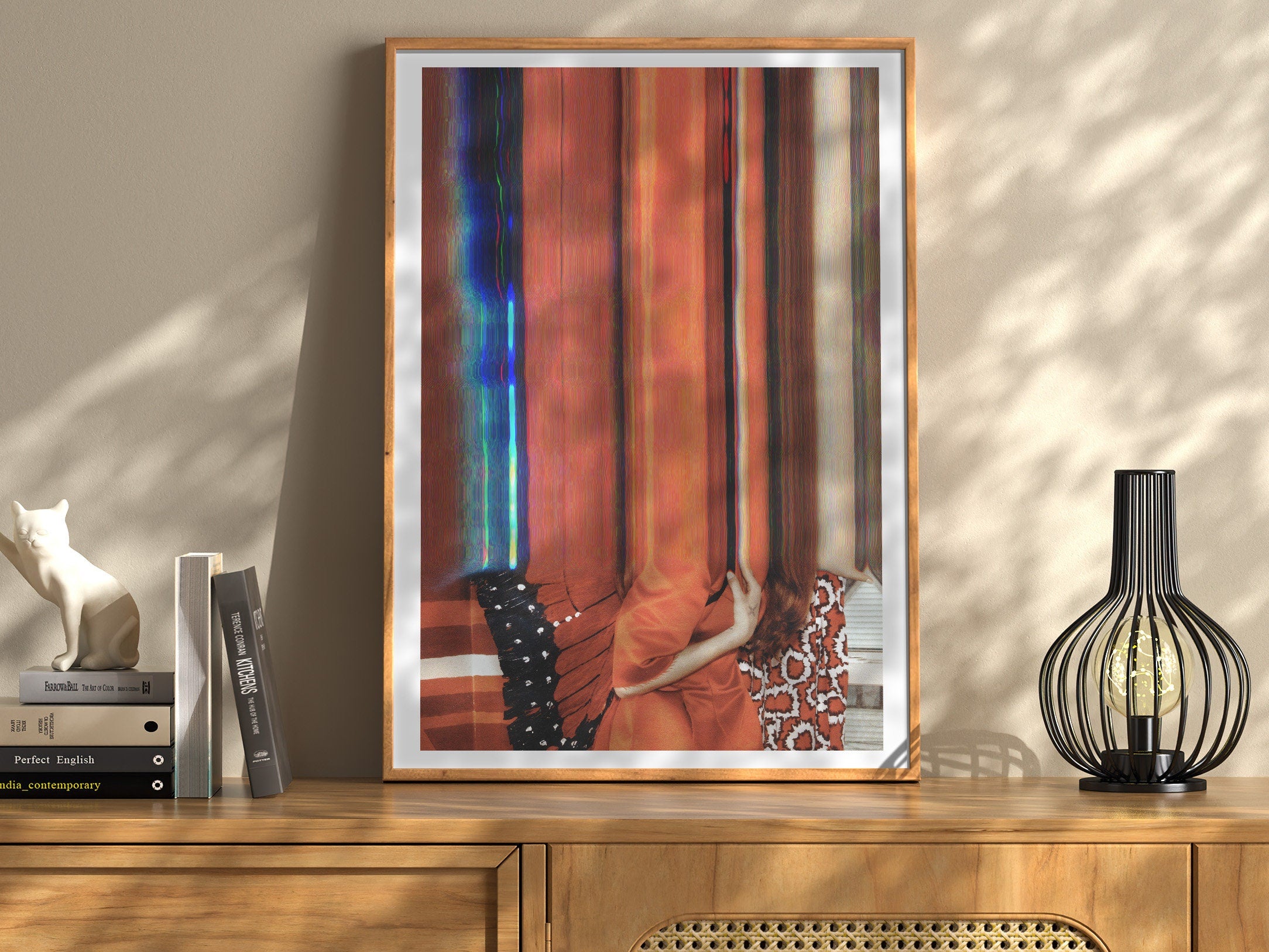 Red Orange Altered Photo Psychedelic Wall Art - Beautiful Bright Artwork for Living Room, Bedroom, Dining | Untitled (260) Giclée Print