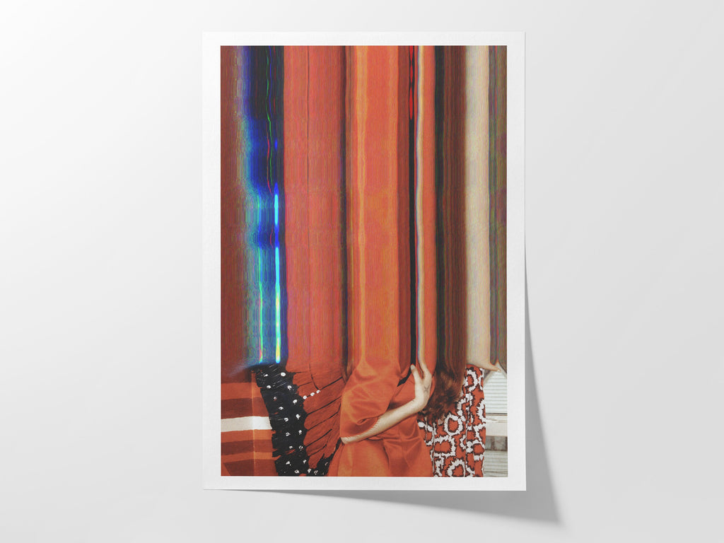 Red Orange Altered Photo Psychedelic Wall Art - Beautiful Bright Artwork for Living Room, Bedroom, Dining | Untitled (260) Giclée Print