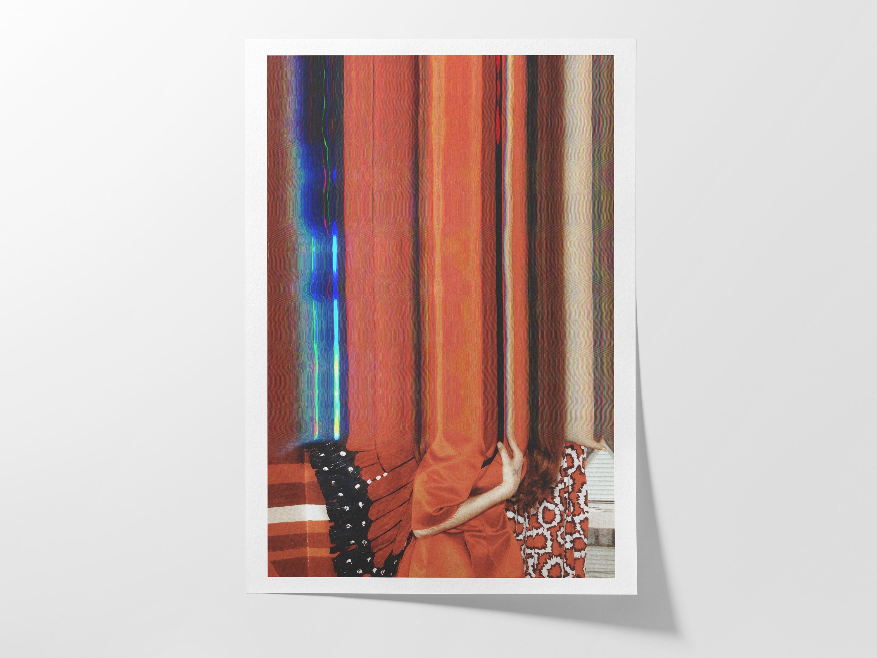 Red Orange Altered Photo Psychedelic Wall Art - Beautiful Bright Artwork for Living Room, Bedroom, Dining | Untitled (260) Giclée Print