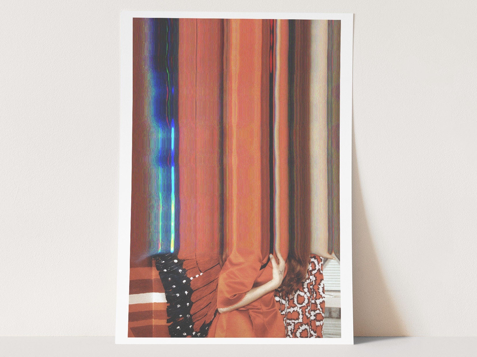 Red Orange Altered Photo Psychedelic Wall Art - Beautiful Bright Artwork for Living Room, Bedroom, Dining | Untitled (260) Giclée Print