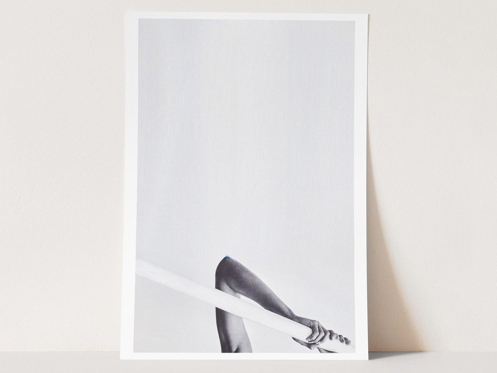Minimalist Black and White Abstract Art Print - Elegant Human Form and Linework for Contemporary Decor | Untitled (261) Giclée Print