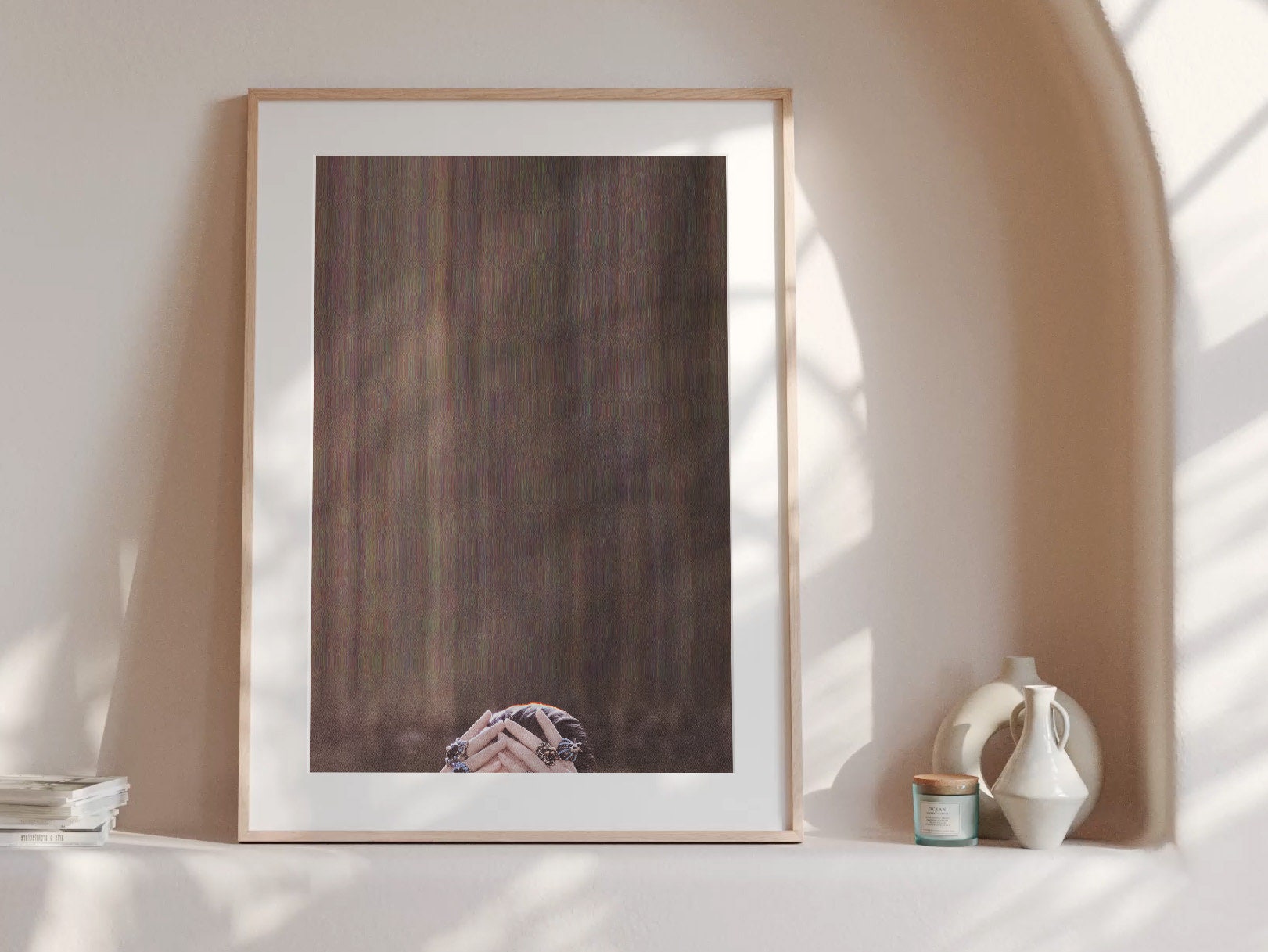 Brown Minimalist Modern Wall Art - Abstract Altered Photo Wall Decor for Living Room, Bedroom, Home, Office | Untitled (262) Giclée Print