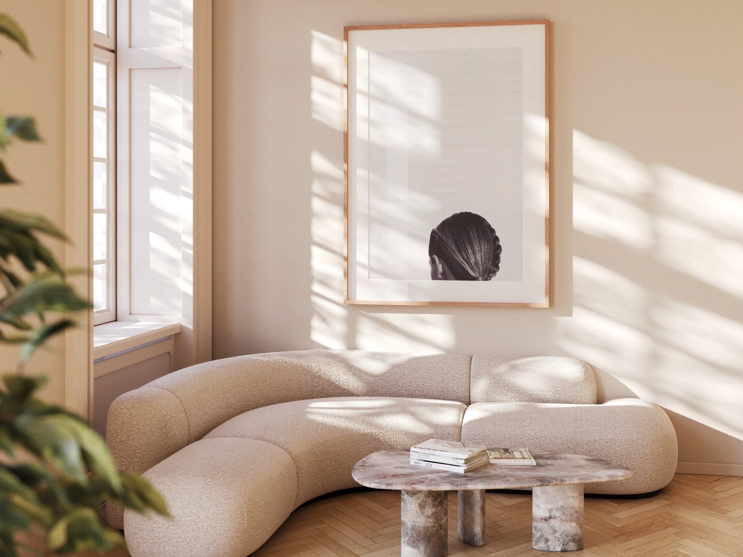 Altered Black and White Photo Glitch Wall Art - Sensual Modern Minimal Feminine Aesthetic - Above Bed Artwork | Untitled (263) Giclée Print