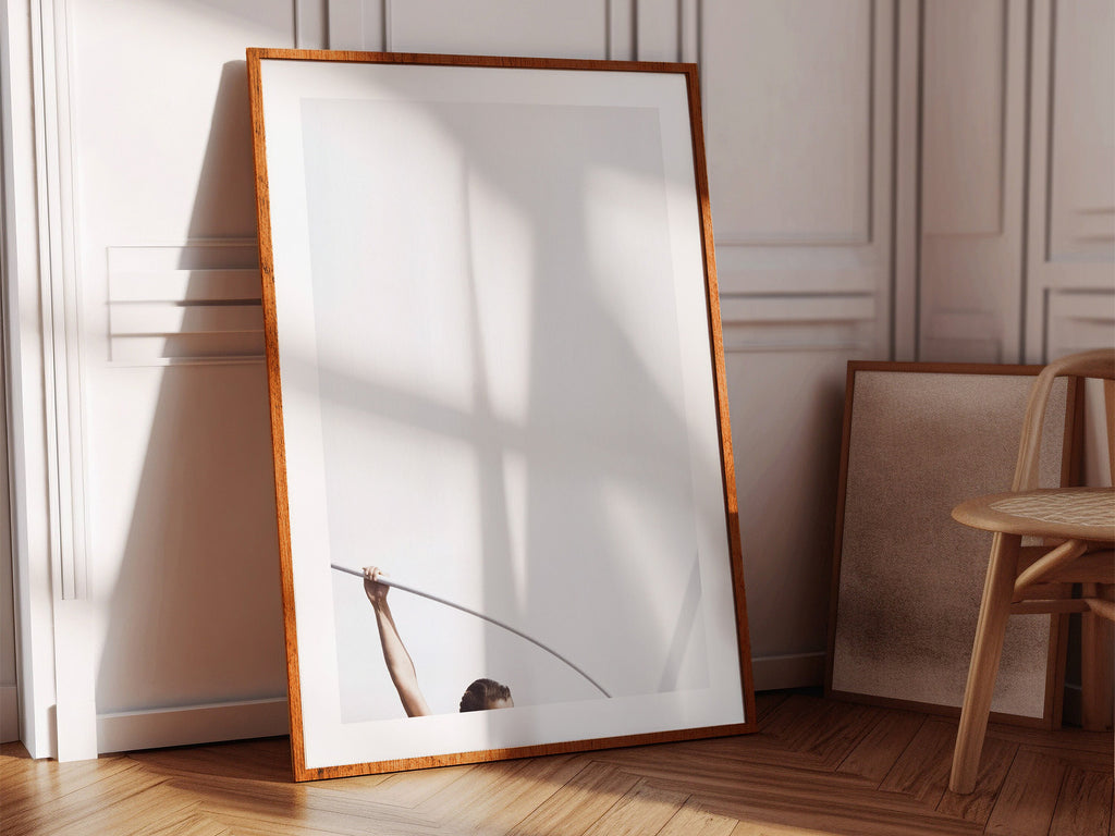 Unique Minimalist White Vertical Wall Art - Postmodern Abstract Feminist Art For Home, Office, Bedroom, Living | Untitled (265) Giclée Print