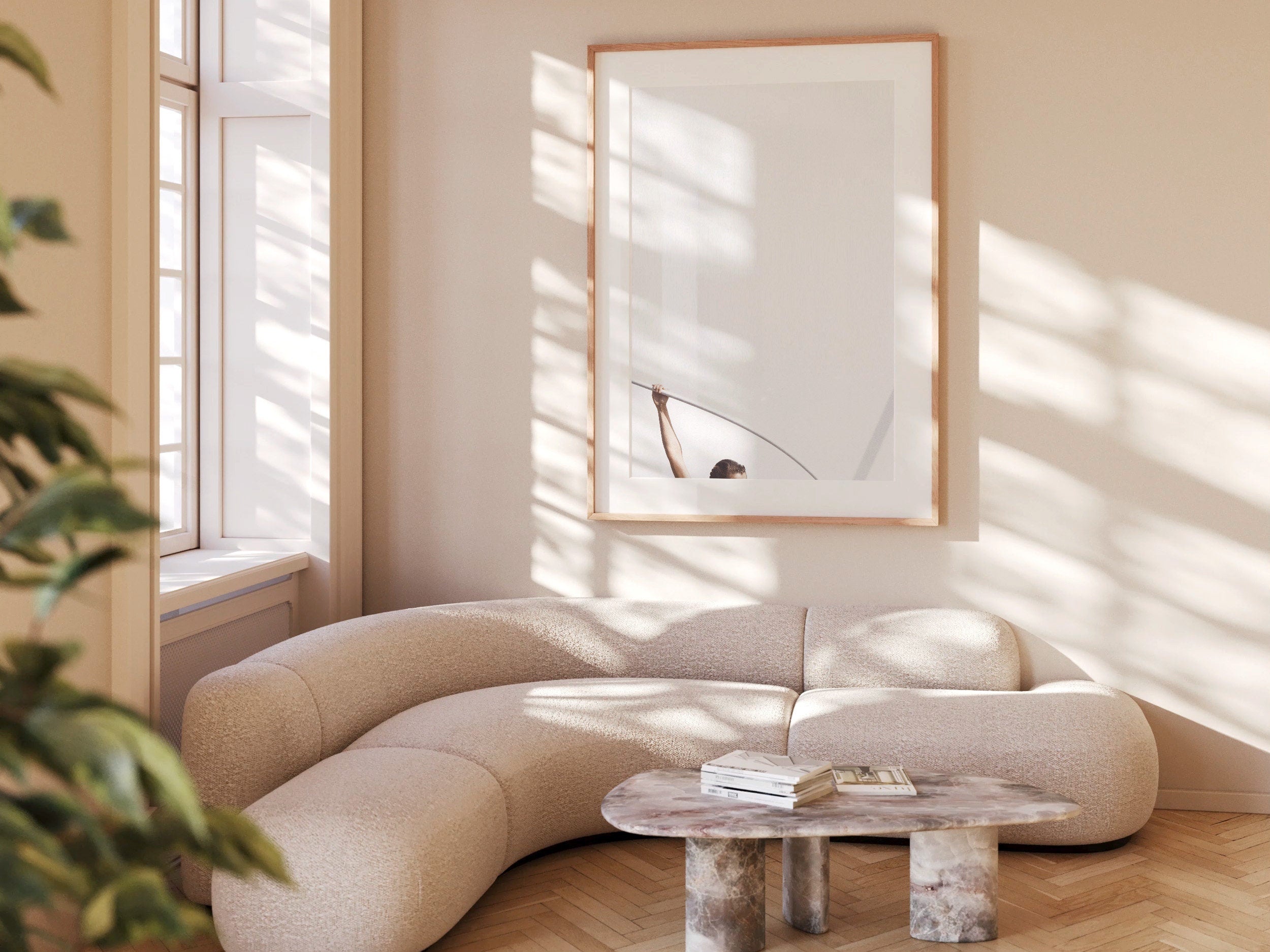 Unique Minimalist White Vertical Wall Art - Postmodern Abstract Feminist Art For Home, Office, Bedroom, Living | Untitled (265) Giclée Print