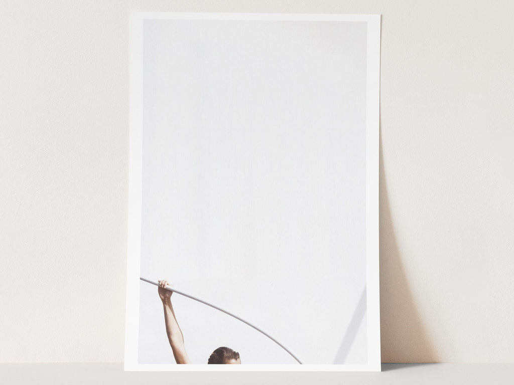 Unique Minimalist White Vertical Wall Art - Postmodern Abstract Feminist Art For Home, Office, Bedroom, Living | Untitled (265) Giclée Print