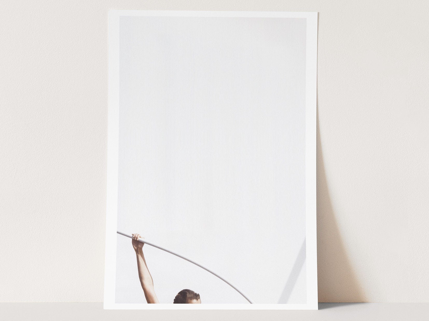 Unique Minimalist White Vertical Wall Art - Postmodern Abstract Feminist Art For Home, Office, Bedroom, Living | Untitled (265) Giclée Print