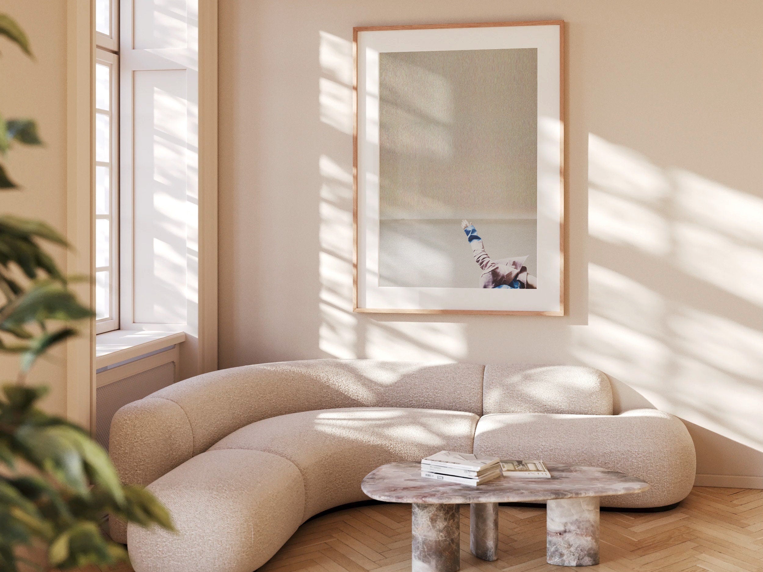 Surrealist Beige Tan Wall Art - Bohemian Neutral Minimalist Wall Decor for Home, Office, Bedroom, Bathroom | Untitled (266) Giclée Print