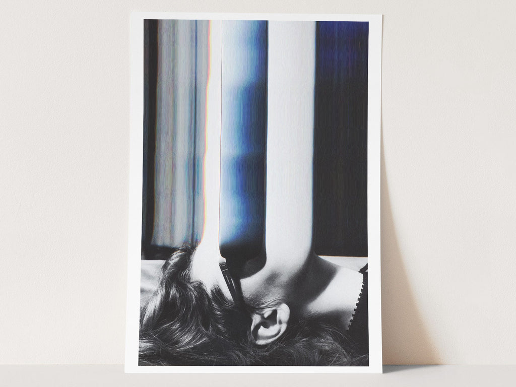 Altered Black And White Sunglasses Fashion Photo Wall Art - Eclectic, Moody, Aesthetic Decor For Home, Office | Untitled (267) Giclée Print