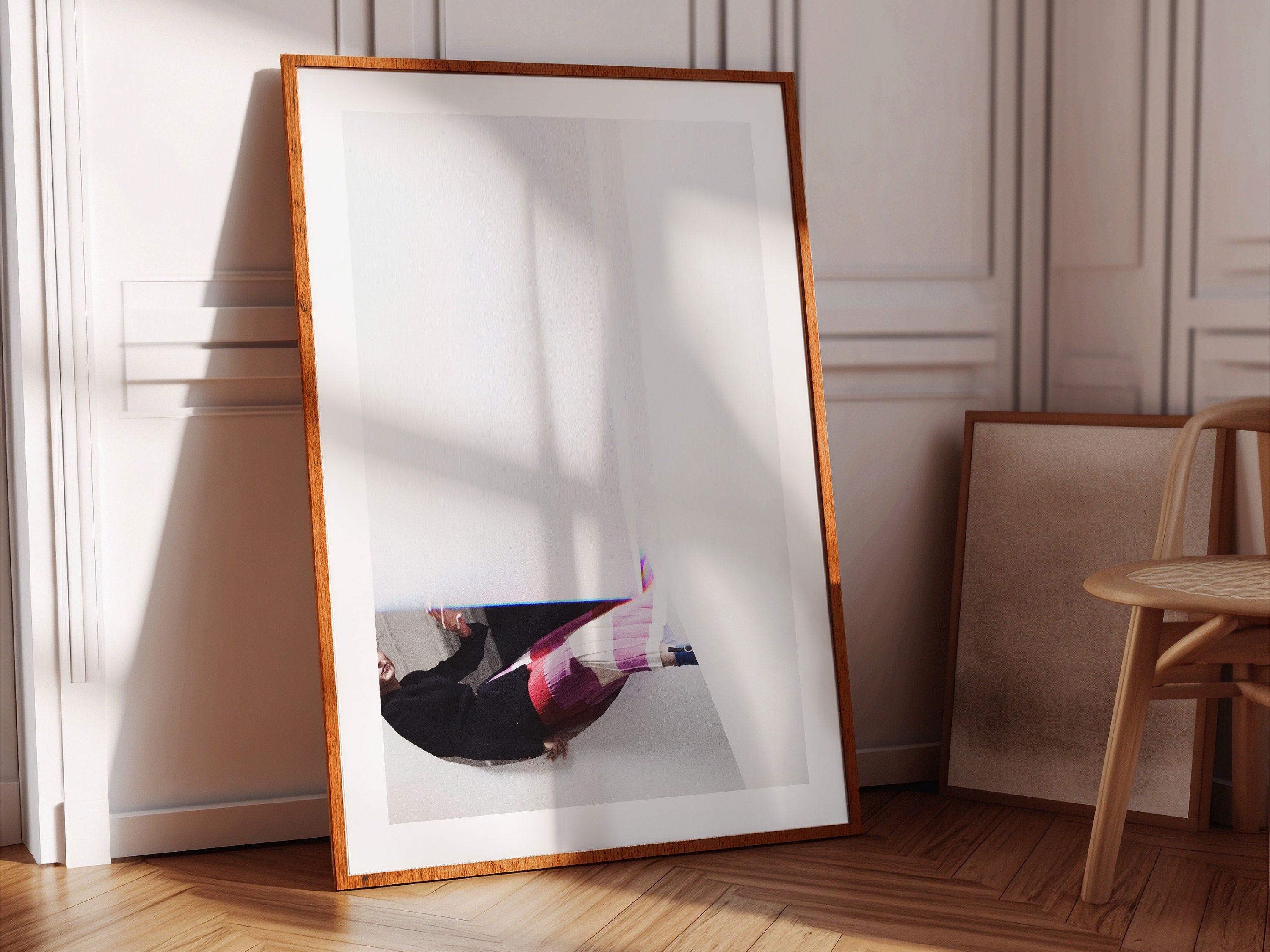 Pink & White Minimal Surrealist Wall Art - Trippy Feminine Altered Fashion Photo For Home, Office, Bedroom | Untitled (268) Giclée Print