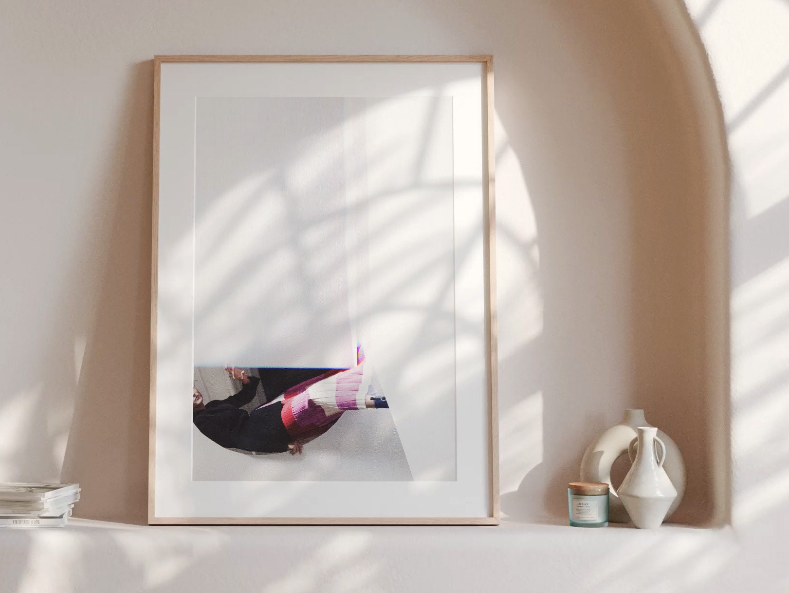 Pink & White Minimal Surrealist Wall Art - Trippy Feminine Altered Fashion Photo For Home, Office, Bedroom | Untitled (268) Giclée Print