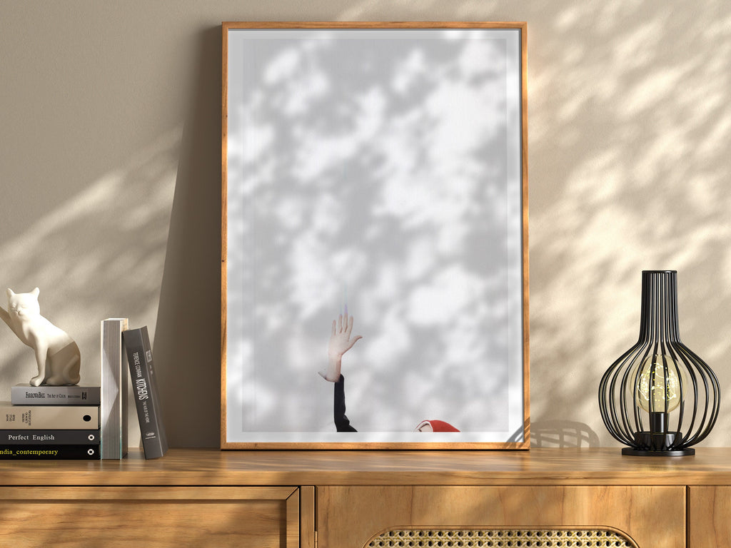 White Minimalist Glitch Photography Wall Art - Elegant Eclectic Home Decor for Living Room, Bedroom, or Office | Untitled (272) Giclée Print