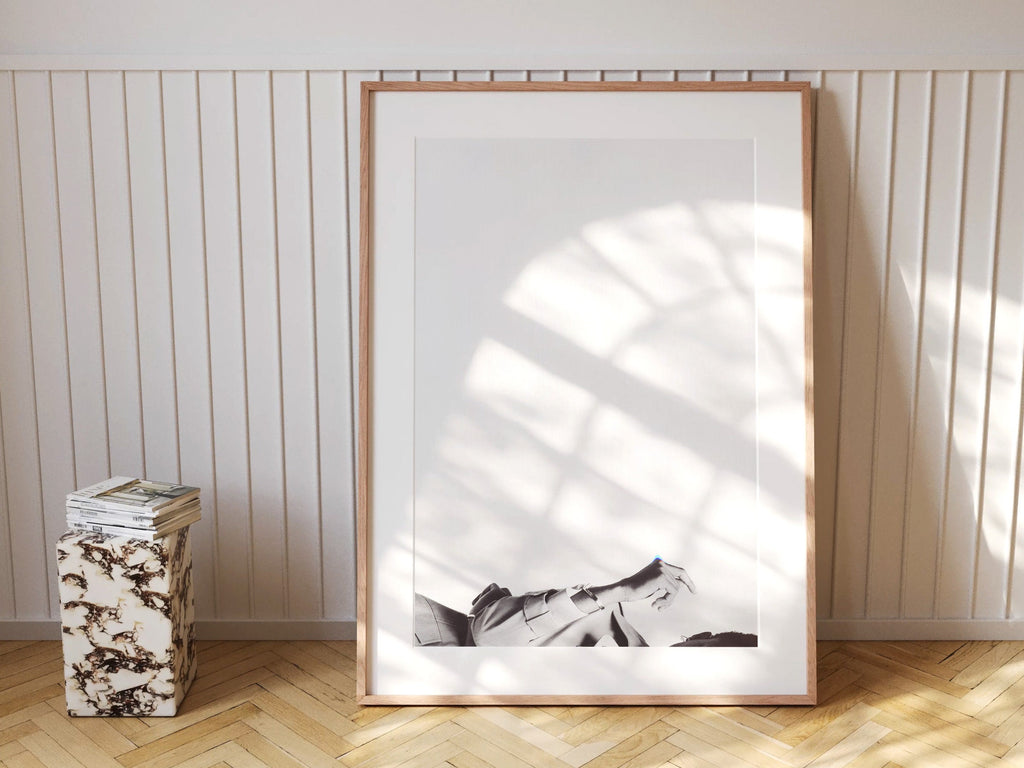 Minimalist Black and White Wall Art - Elegant Fashion Photo Grey Wall Decor For Living Room, Bedroom | Untitled (274) Giclée Print