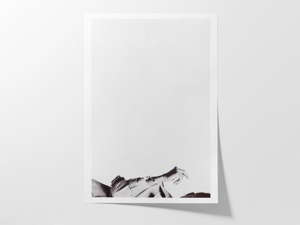 Minimalist Black and White Wall Art - Elegant Fashion Photo Grey Wall Decor For Living Room, Bedroom | Untitled (274) Giclée Print