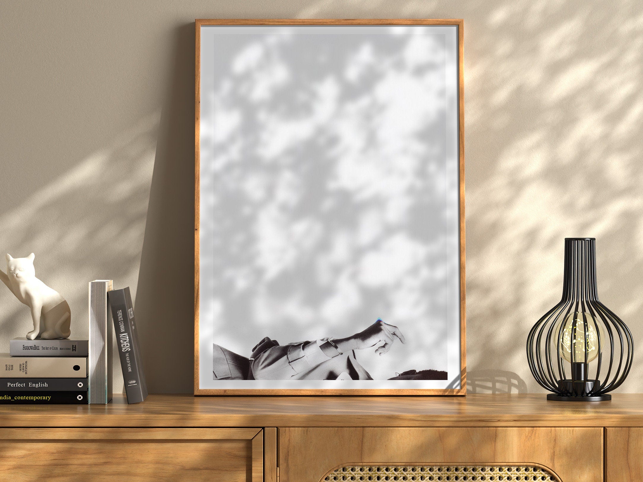 Minimalist Black and White Wall Art - Elegant Fashion Photo Grey Wall Decor For Living Room, Bedroom | Untitled (274) Giclée Print