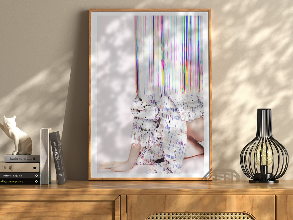 Pastel Pink Altered Fashion Photo Artwork - Feminine Wall Decor For Bedroom, Bathroom, Living Room, Office | Untitled (275) Giclée Print