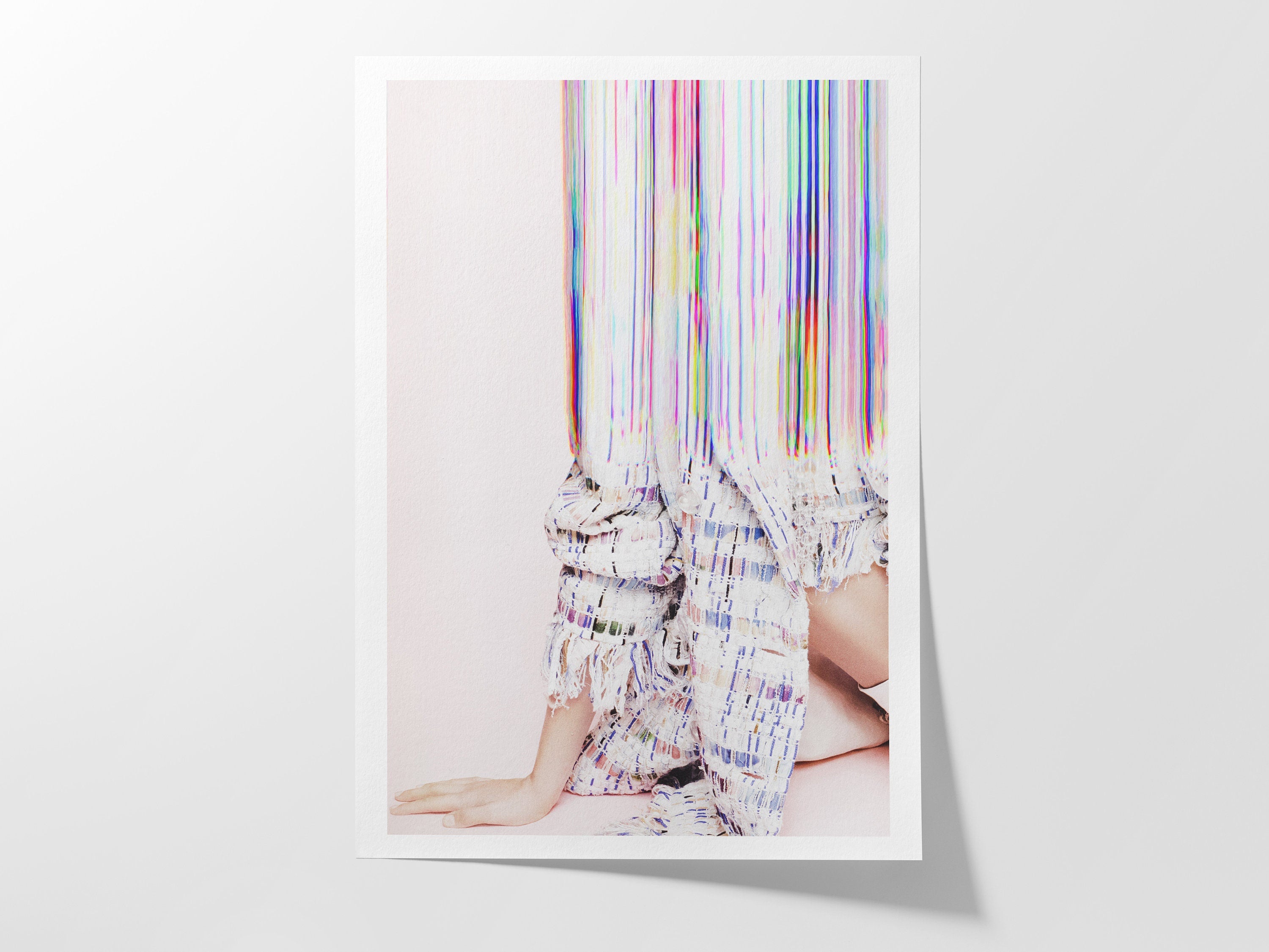 Pastel Pink Altered Fashion Photo Artwork - Feminine Wall Decor For Bedroom, Bathroom, Living Room, Office | Untitled (275) Giclée Print