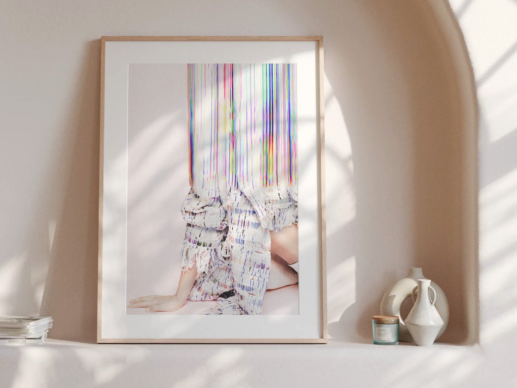 Pastel Pink Altered Fashion Photo Artwork - Feminine Wall Decor For Bedroom, Bathroom, Living Room, Office | Untitled (275) Giclée Print