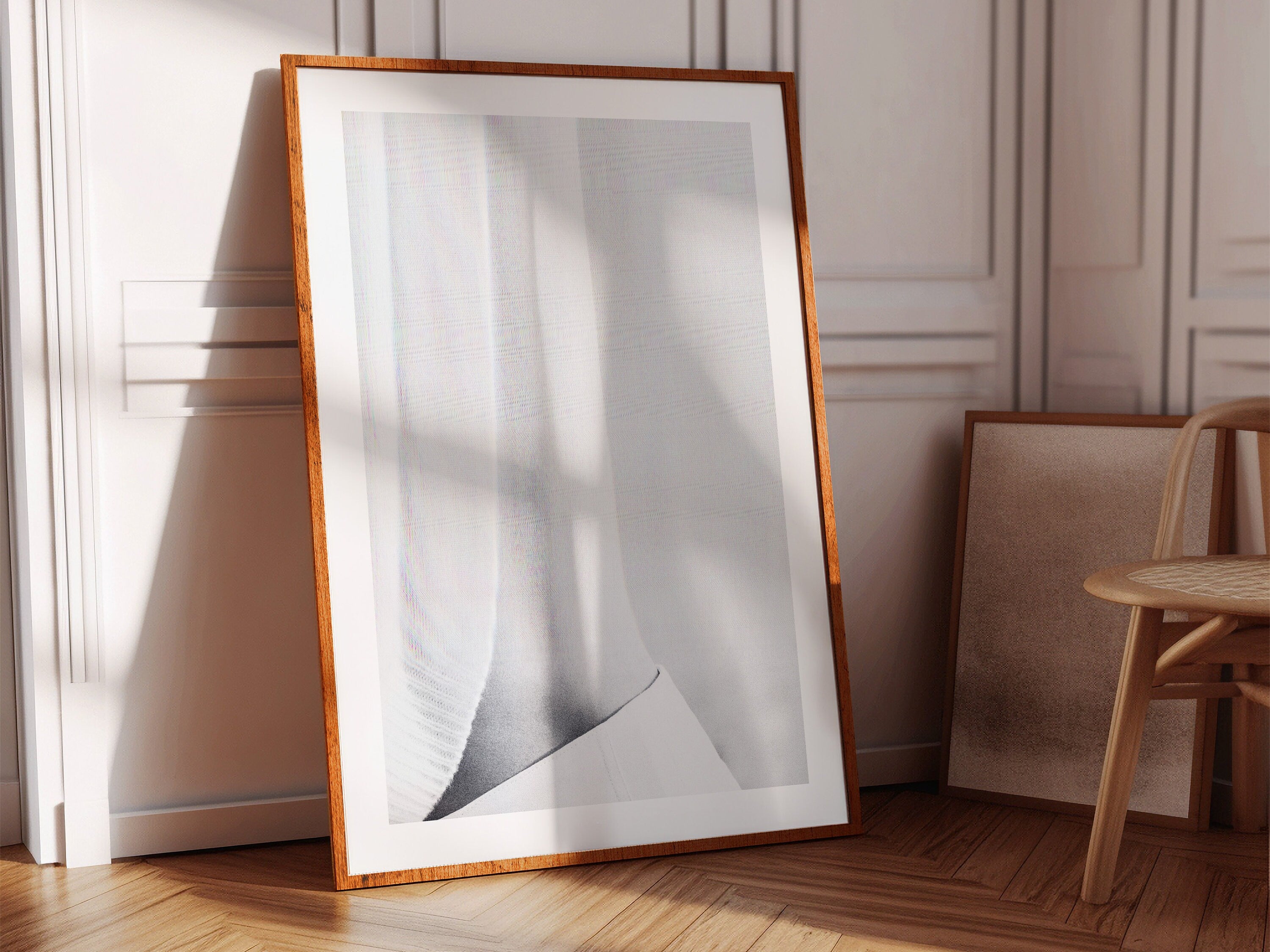 Sensual Abstract Black And White Photo Art Print - Minimal Neutral Gray Wall Decor For Bedroom, Bathroom | Untitled (276) Giclée Print