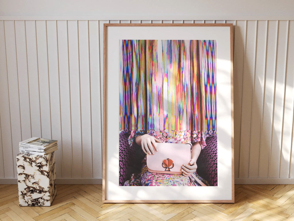 Pink Altered Fashion Photo Artwork - Colorful Feminine Wall Decor For Bedroom, Bathroom, Living Room, Office | Untitled (279) Giclée Print