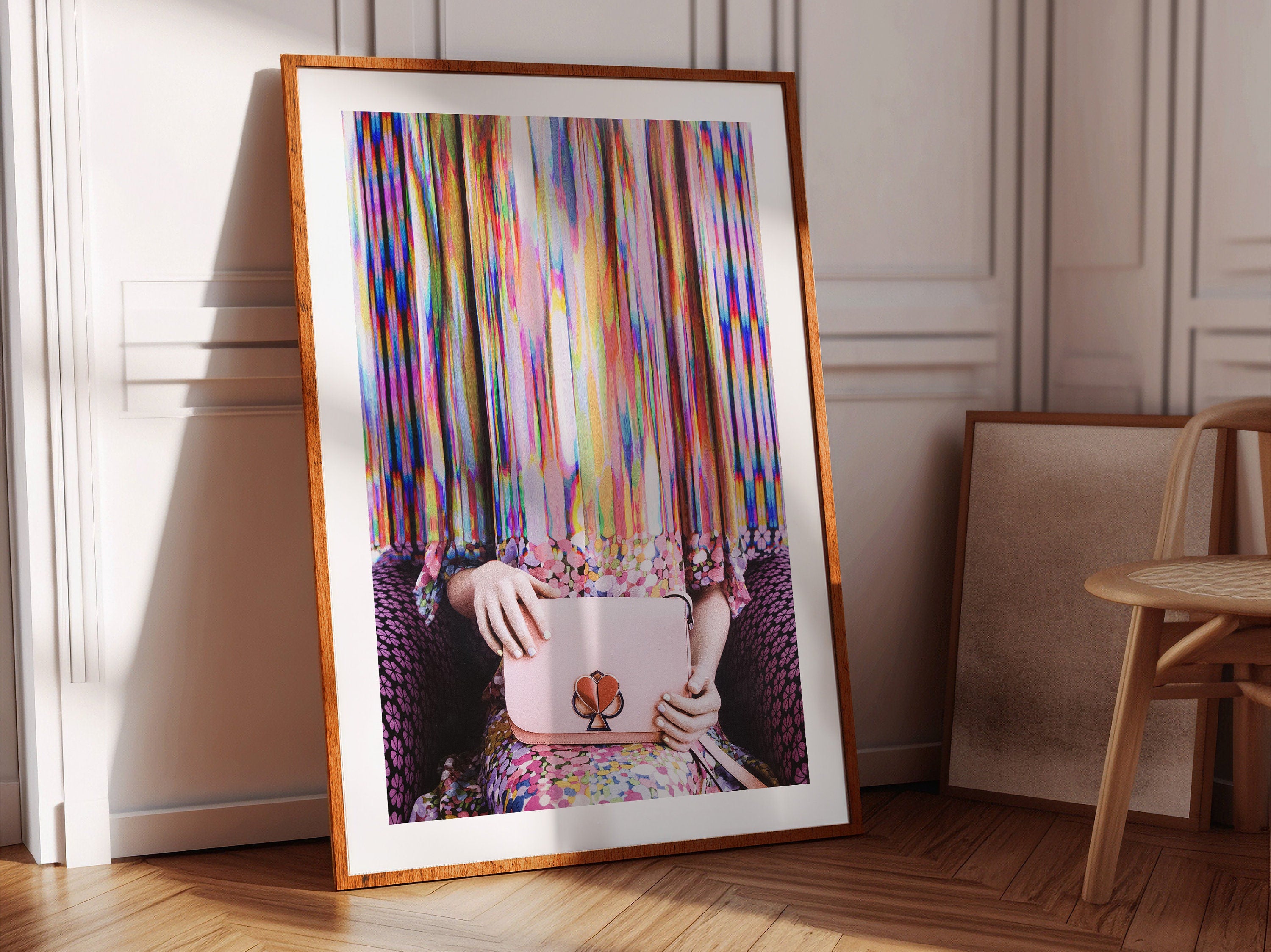 Pink Altered Fashion Photo Artwork - Colorful Feminine Wall Decor For Bedroom, Bathroom, Living Room, Office | Untitled (279) Giclée Print