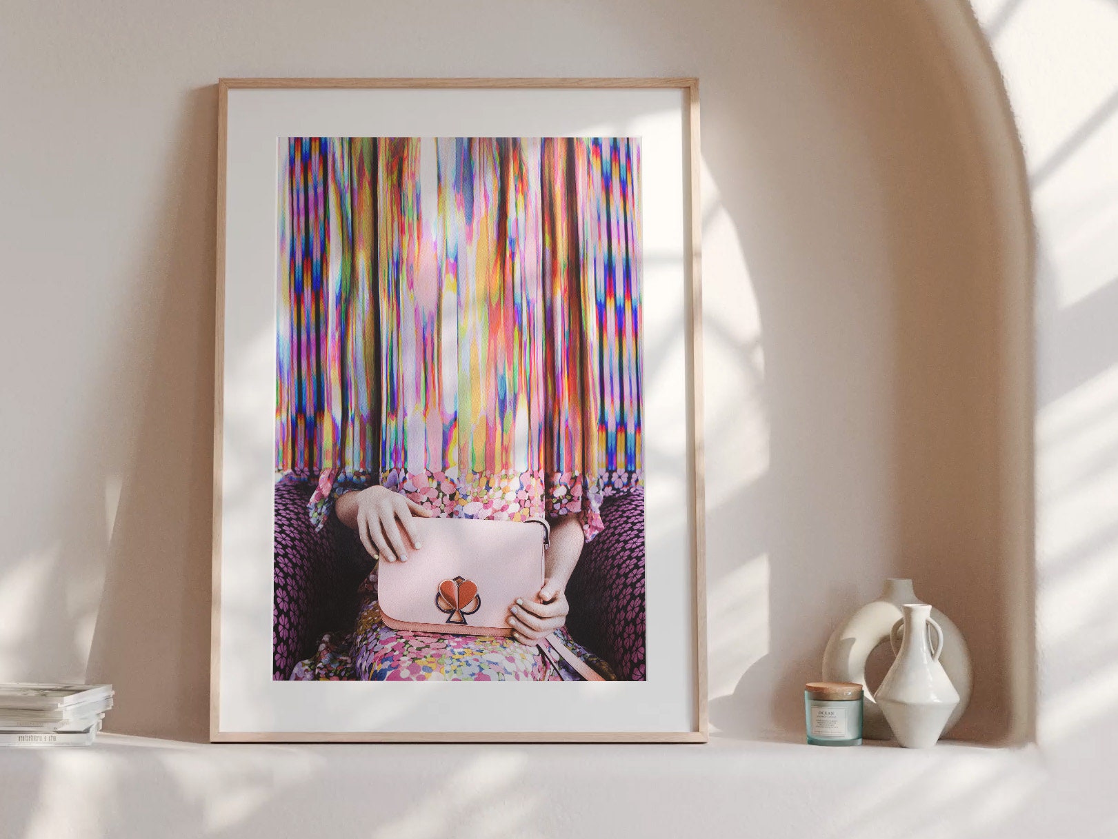 Pink Altered Fashion Photo Artwork - Colorful Feminine Wall Decor For Bedroom, Bathroom, Living Room, Office | Untitled (279) Giclée Print