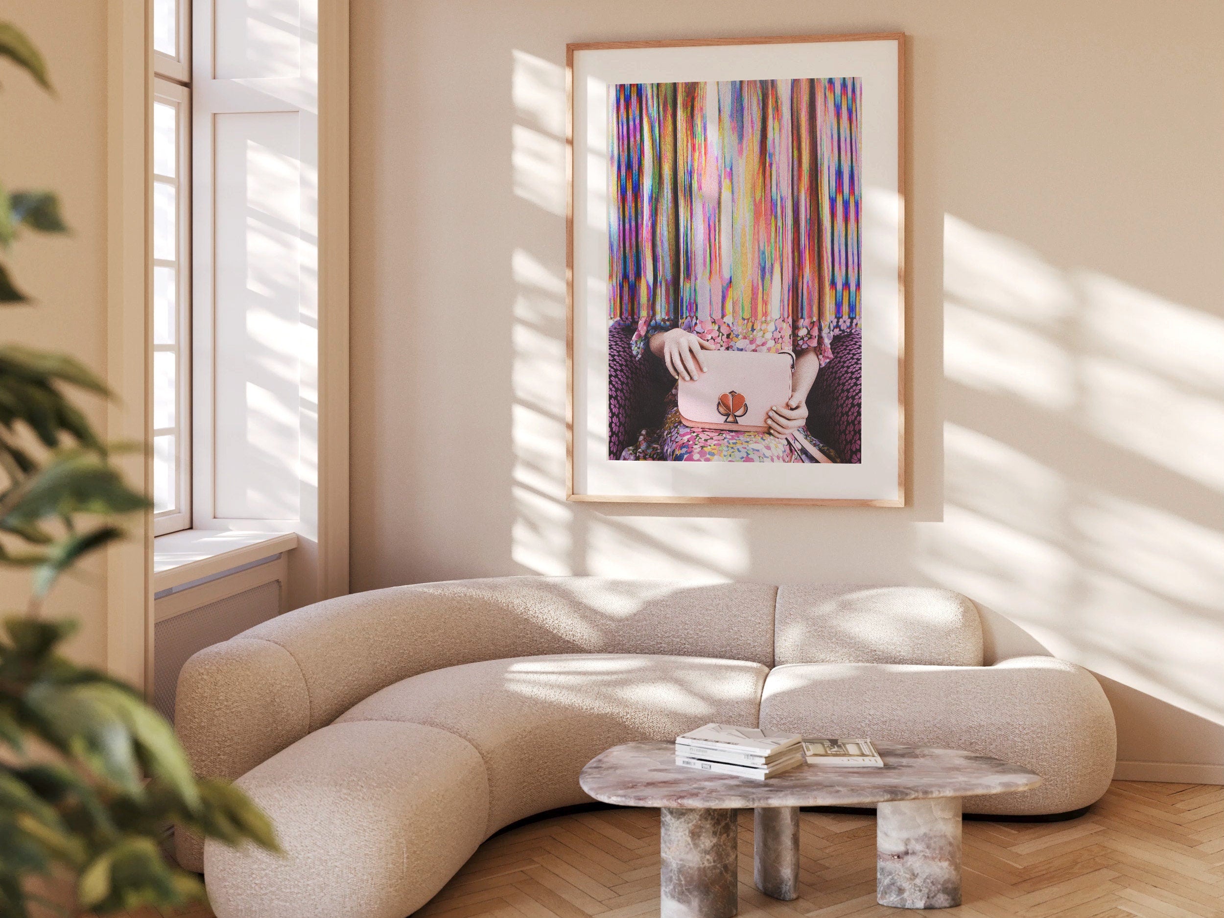 Pink Altered Fashion Photo Artwork - Colorful Feminine Wall Decor For Bedroom, Bathroom, Living Room, Office | Untitled (279) Giclée Print