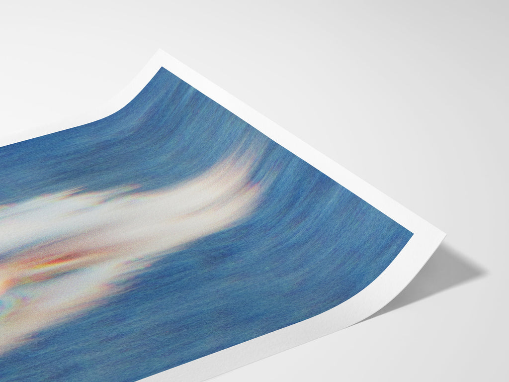 Altered African American Portrait Photo Art - Blue and White Wall Decor for Home, Office, Living Room, Bedroom | Untitled (280) Giclée Print