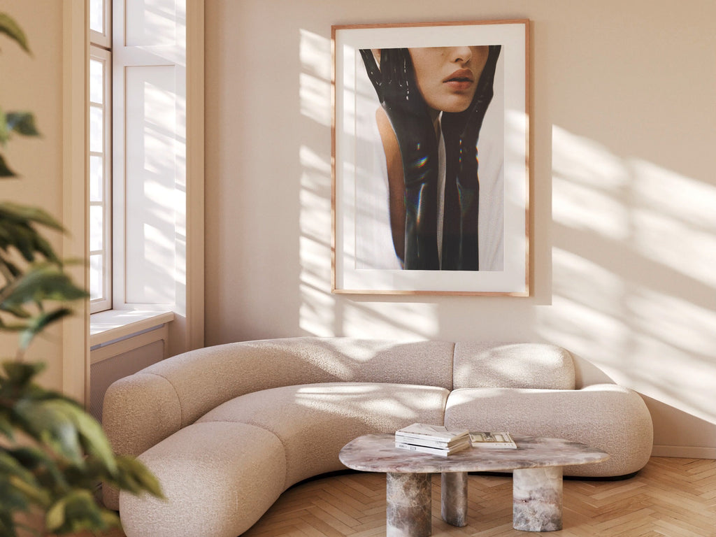 Altered Women's Portrait Wall Art - Unique Minimalist Vertical Glitch Photo Print - Eclectic Boho Home Decor | Untitled (282) Giclée Print