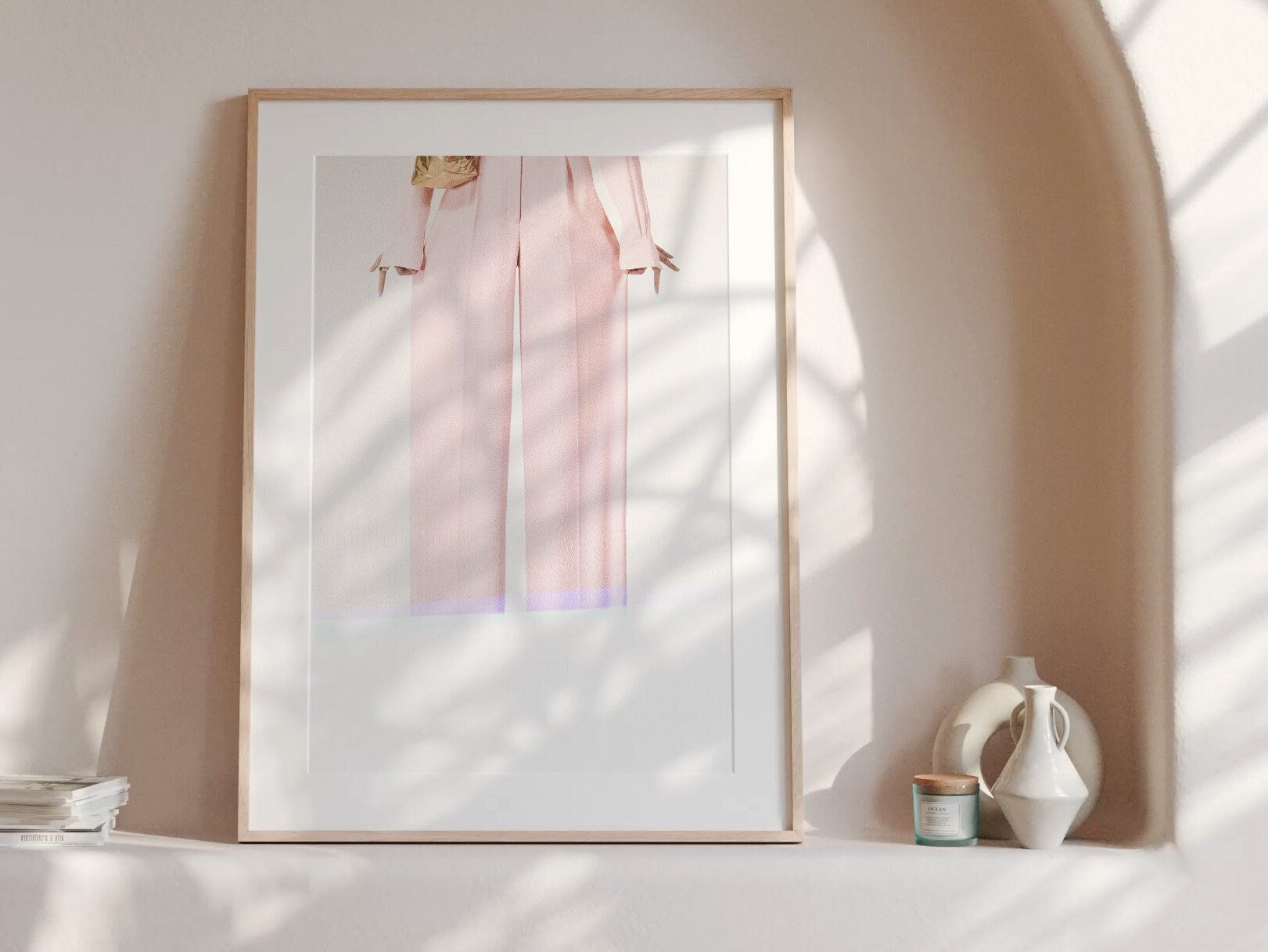 Altered Portrait Pink Pastel Wall Art Print - Beautiful Minimalist Glitch Photo for Eclectic Boho Decor Style | Untitled (285) Giclée Print