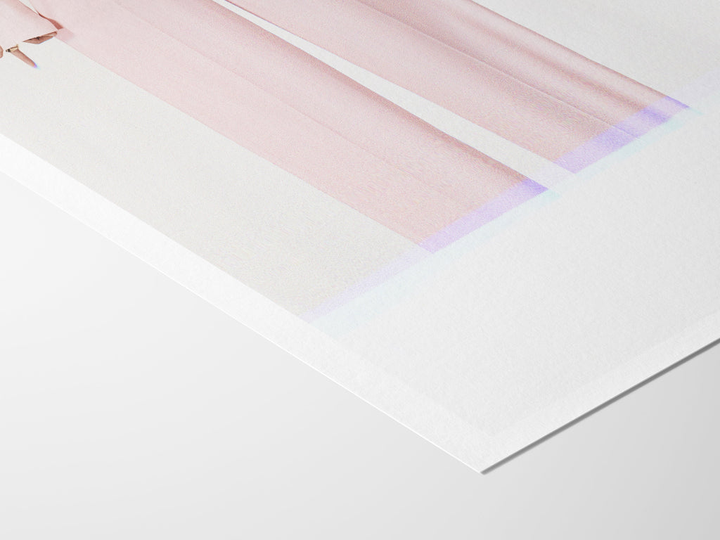 Altered Portrait Pink Pastel Wall Art Print - Beautiful Minimalist Glitch Photo for Eclectic Boho Decor Style | Untitled (285) Giclée Print