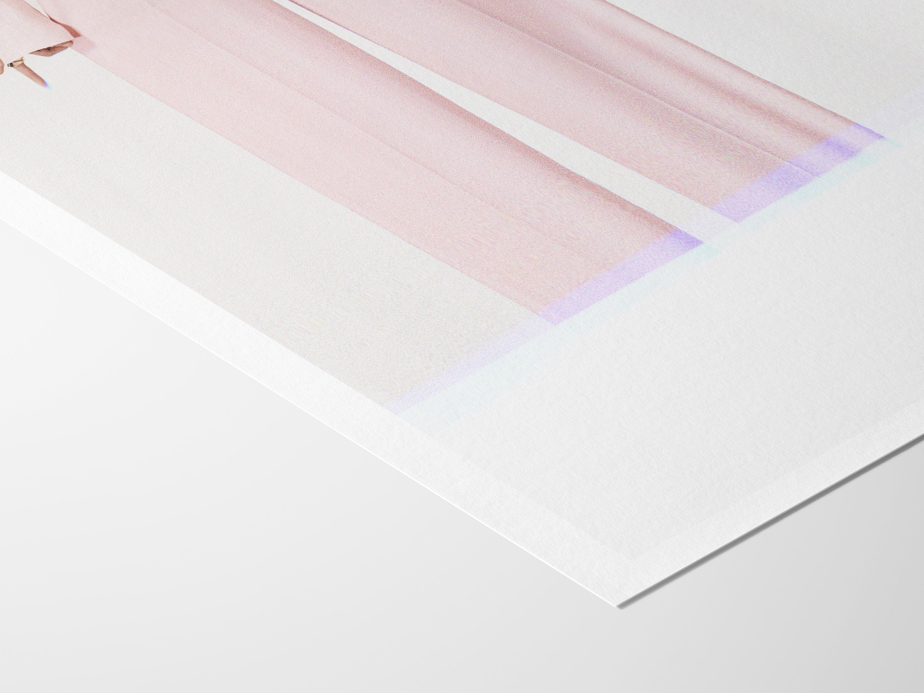 Altered Portrait Pink Pastel Wall Art Print - Beautiful Minimalist Glitch Photo for Eclectic Boho Decor Style | Untitled (285) Giclée Print