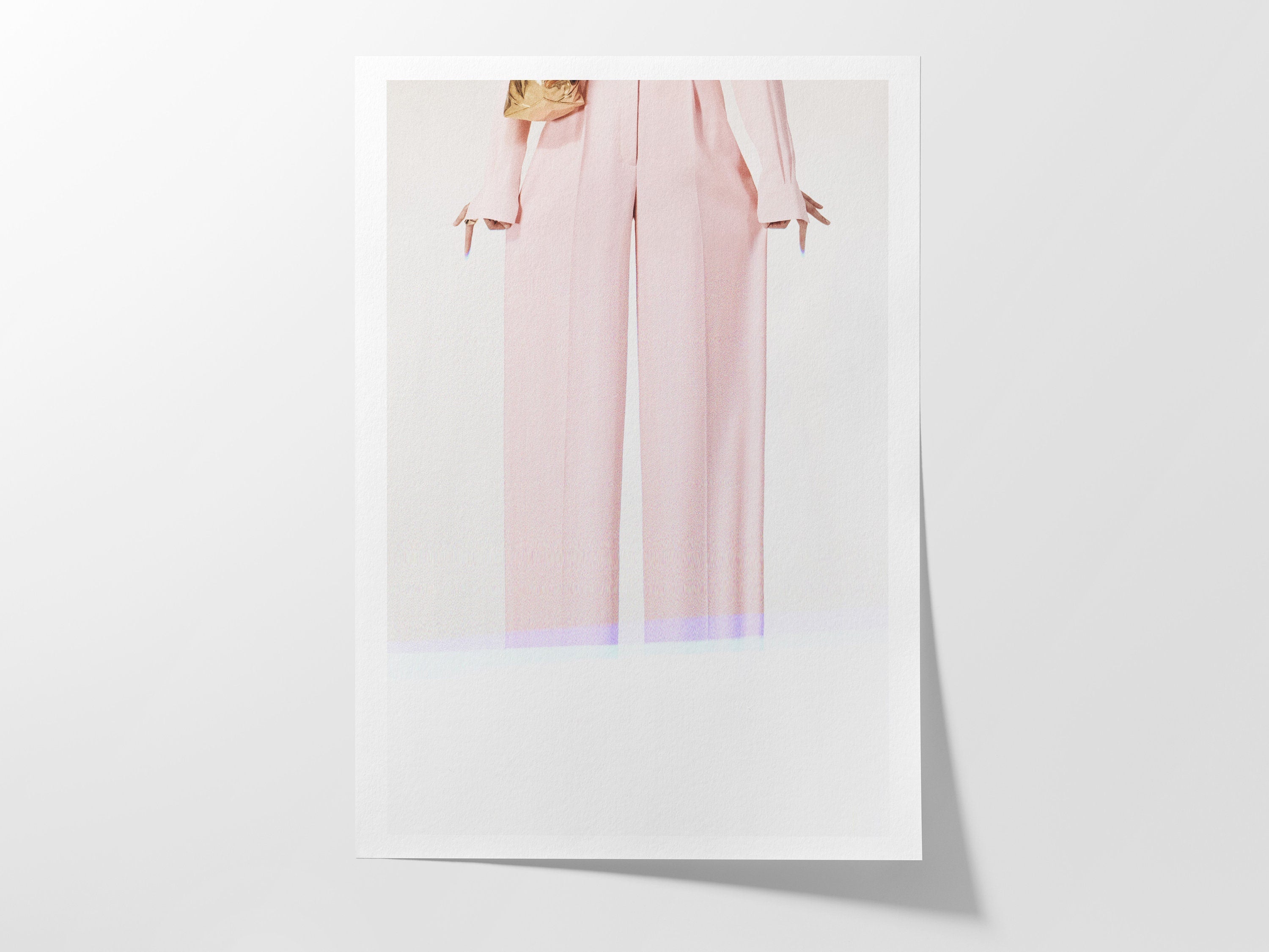 Altered Portrait Pink Pastel Wall Art Print - Beautiful Minimalist Glitch Photo for Eclectic Boho Decor Style | Untitled (285) Giclée Print