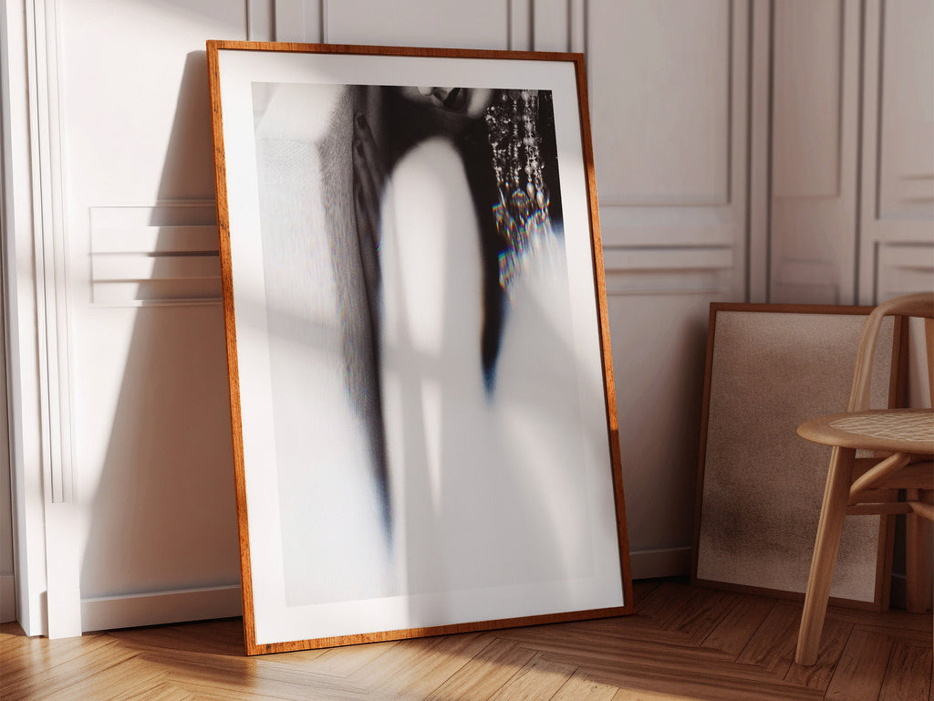 Ephemeral Black and White Photo Art Print - Feminine Glitch Aesthetic - Unique Minimal Wall Decor Home, Office | Untitled (288) Giclée Print