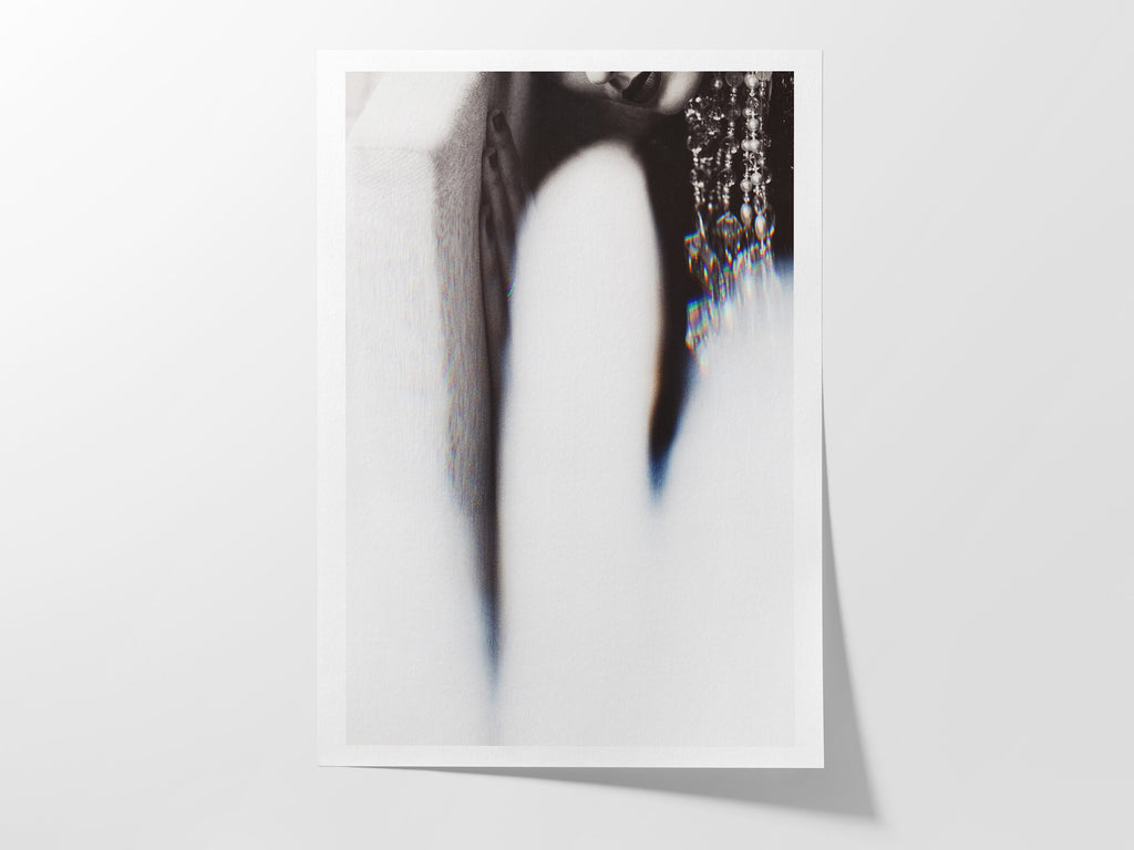 Ephemeral Black and White Photo Art Print - Feminine Glitch Aesthetic - Unique Minimal Wall Decor Home, Office | Untitled (288) Giclée Print