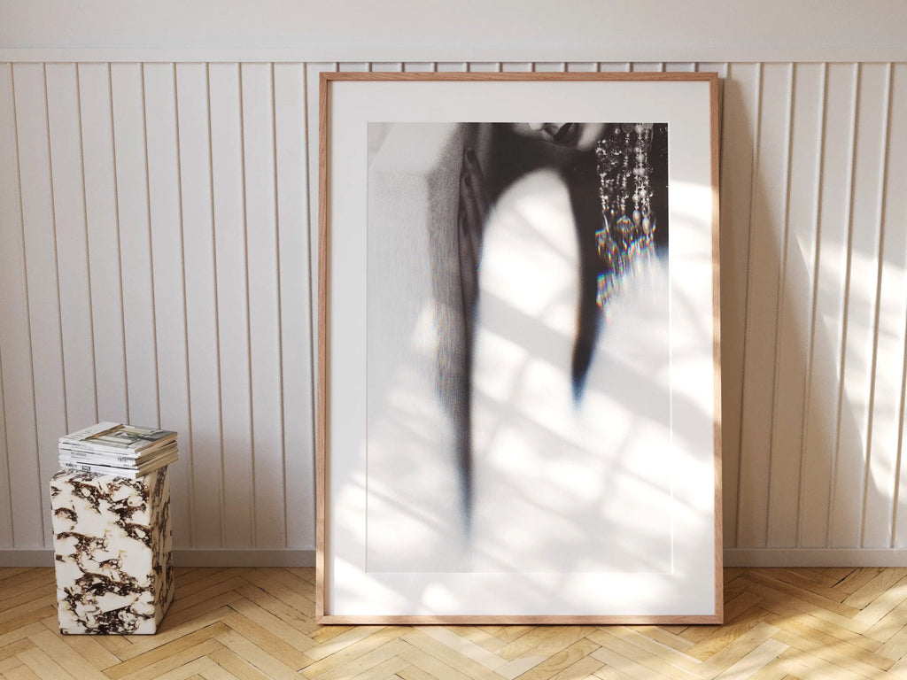 Ephemeral Black and White Photo Art Print - Feminine Glitch Aesthetic - Unique Minimal Wall Decor Home, Office | Untitled (288) Giclée Print