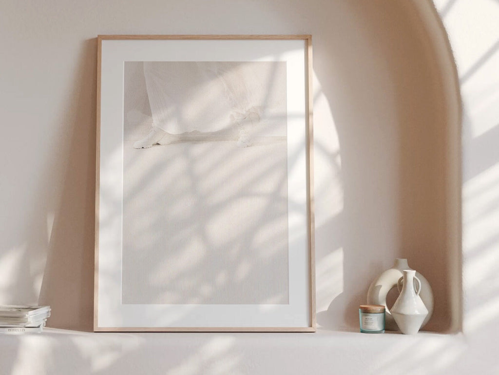 Ultra Minimalist White On White Wall Art Print - Elegant, Simple, Neutral Decor for Bedroom, Office, Living | Untitled (289) Giclée Print