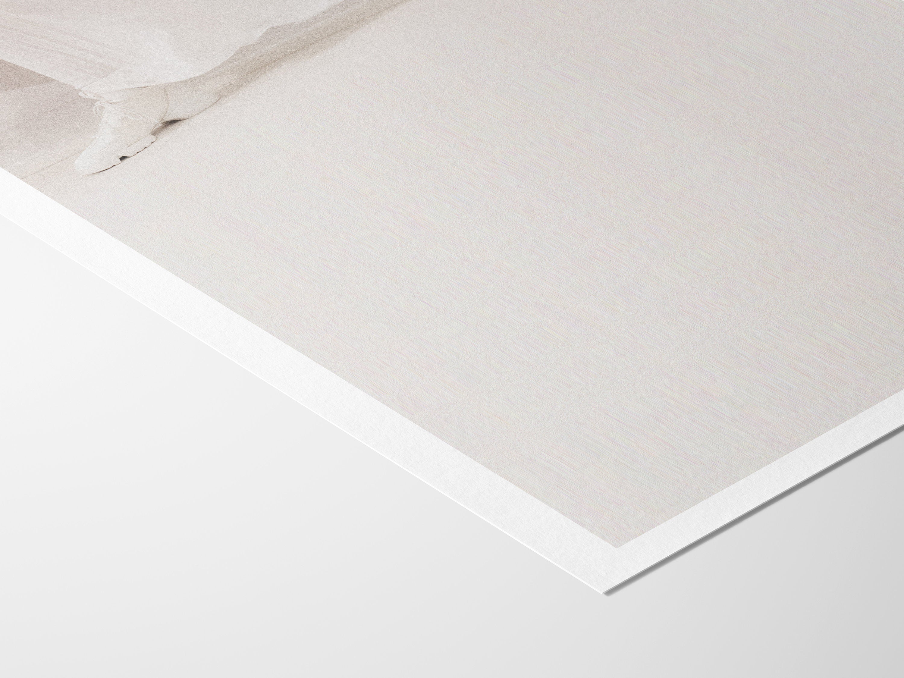 Ultra Minimalist White On White Wall Art Print - Elegant, Simple, Neutral Decor for Bedroom, Office, Living | Untitled (289) Giclée Print